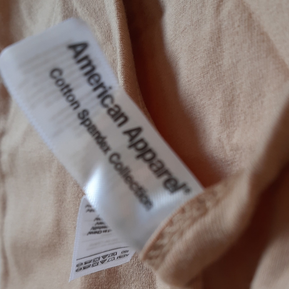 NWT American Apparel Nude Cotton-Blend Shorty Unitard, S - Picture 2 of 3